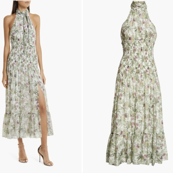 cinq a sept Dresses & Skirts - 8. NWT CINQ A SEPT DOVER FLORAL HALTER NECK COTTON & SILK DRESS